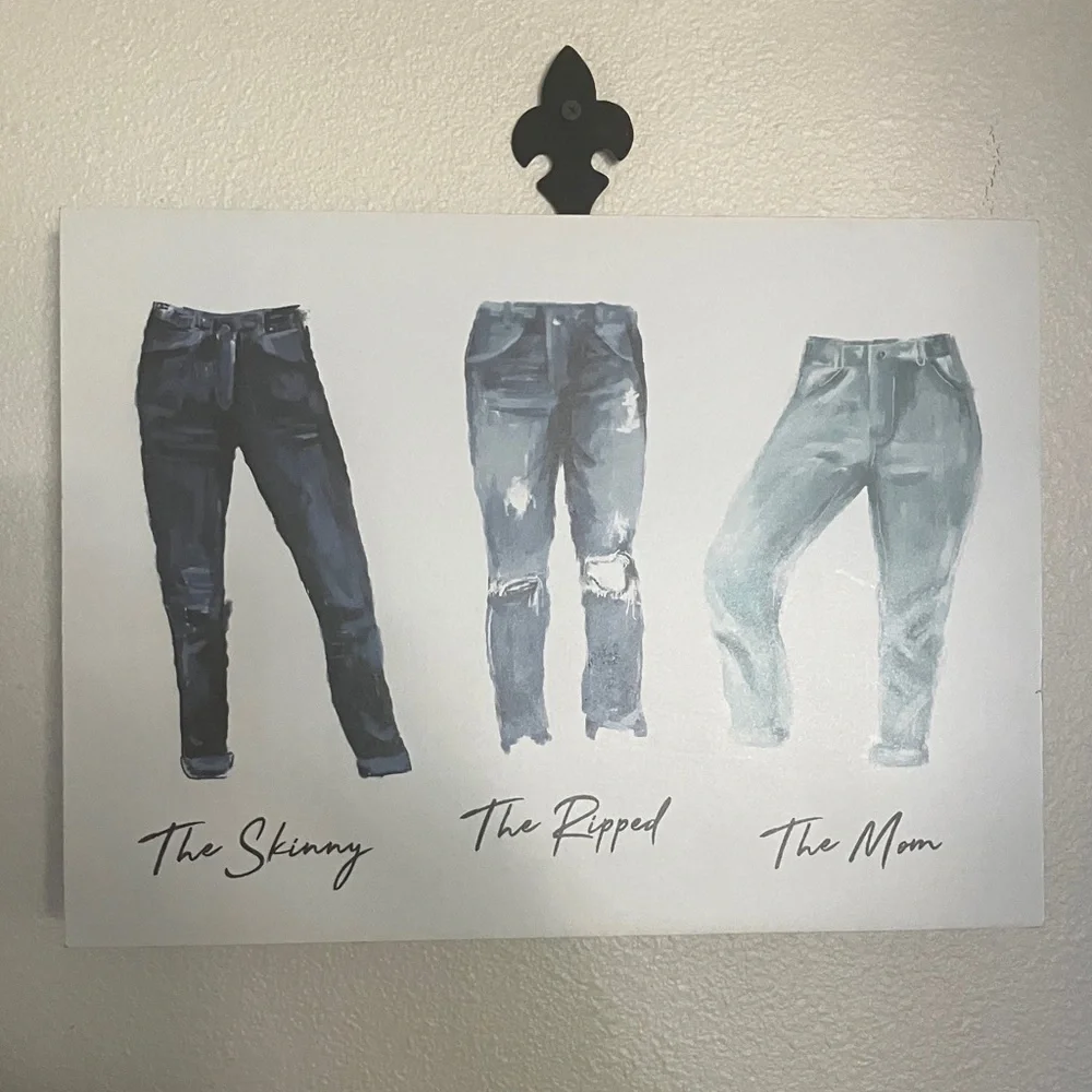 Denim Print Wall Art‎ The Skinny, Ripped and Mom Jeans 11x15”